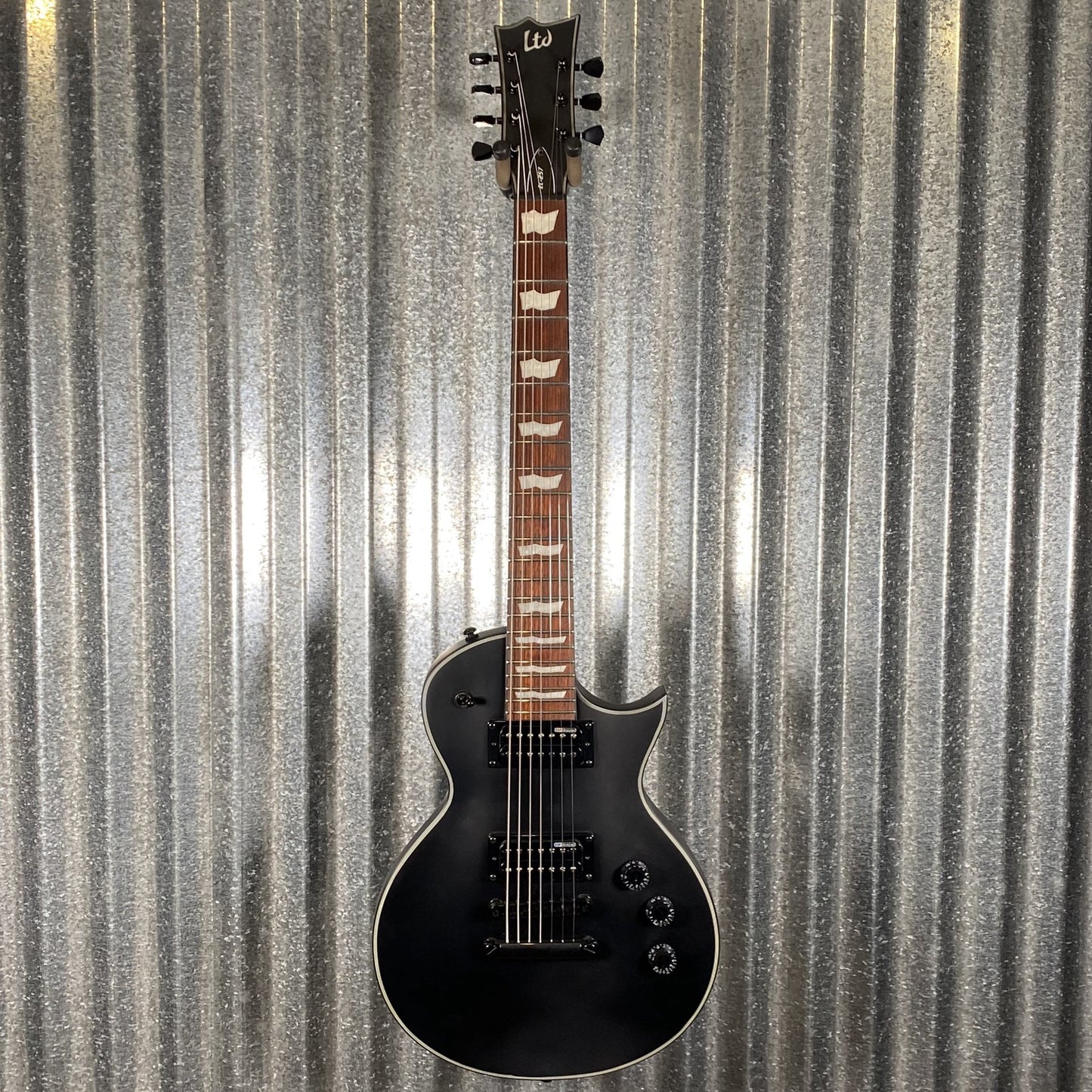ESP LTD EC-257 7 String Black Satin Guitar EC257BLKS #0520 Used