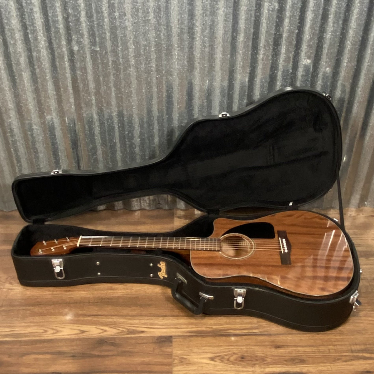 Fender CD-60CE AM Natural Mahogany Acoustic Electric Guitar & Case #5792 Used