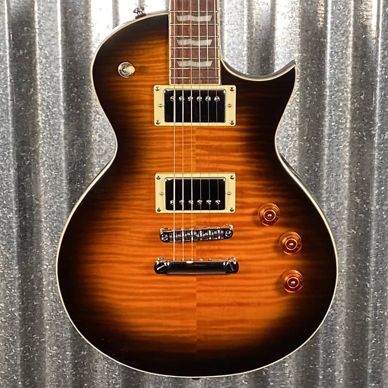 ESP LTD EC-256 Flame Dark Brown Sunburst Guitar LEC256FMDBSB #0426 Used