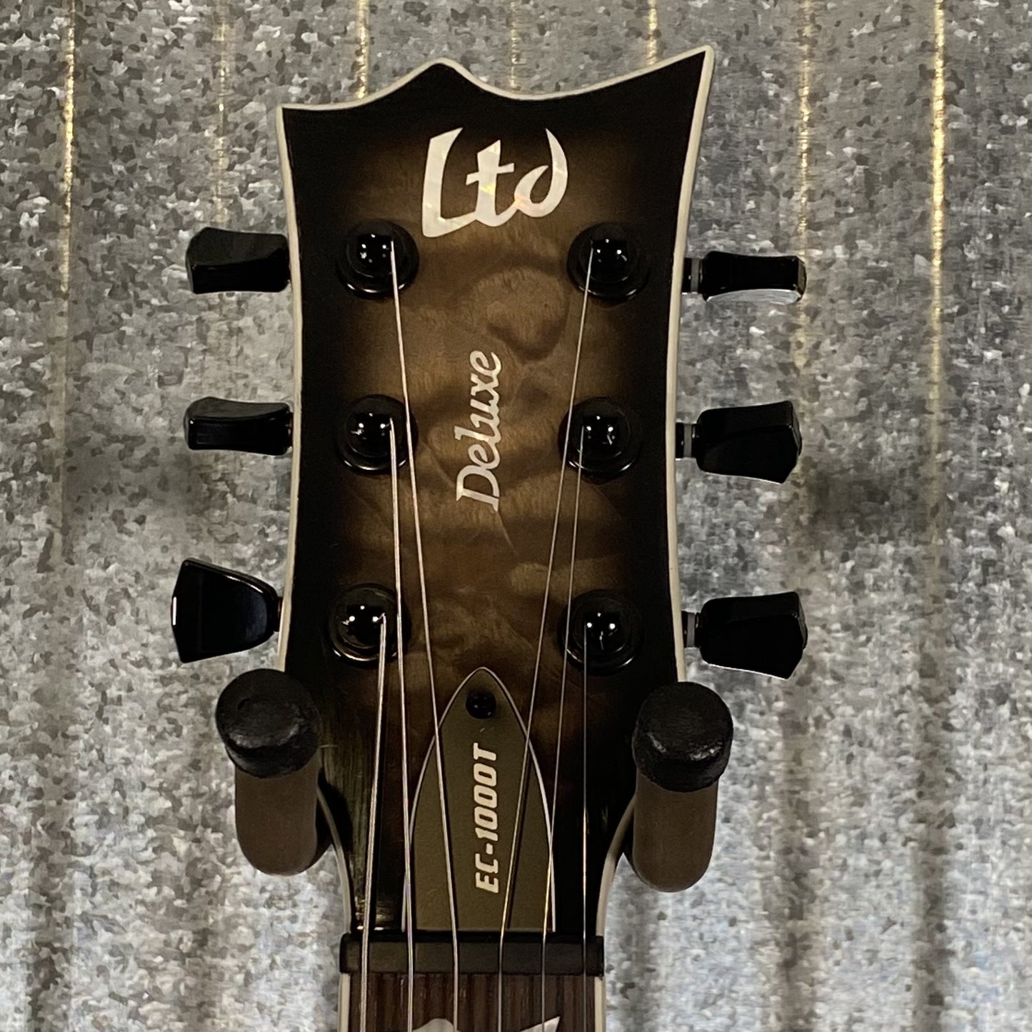 ESP LTD EC-1000T CMT Quilt Top Charcoal Burst Guitar #1789 Used