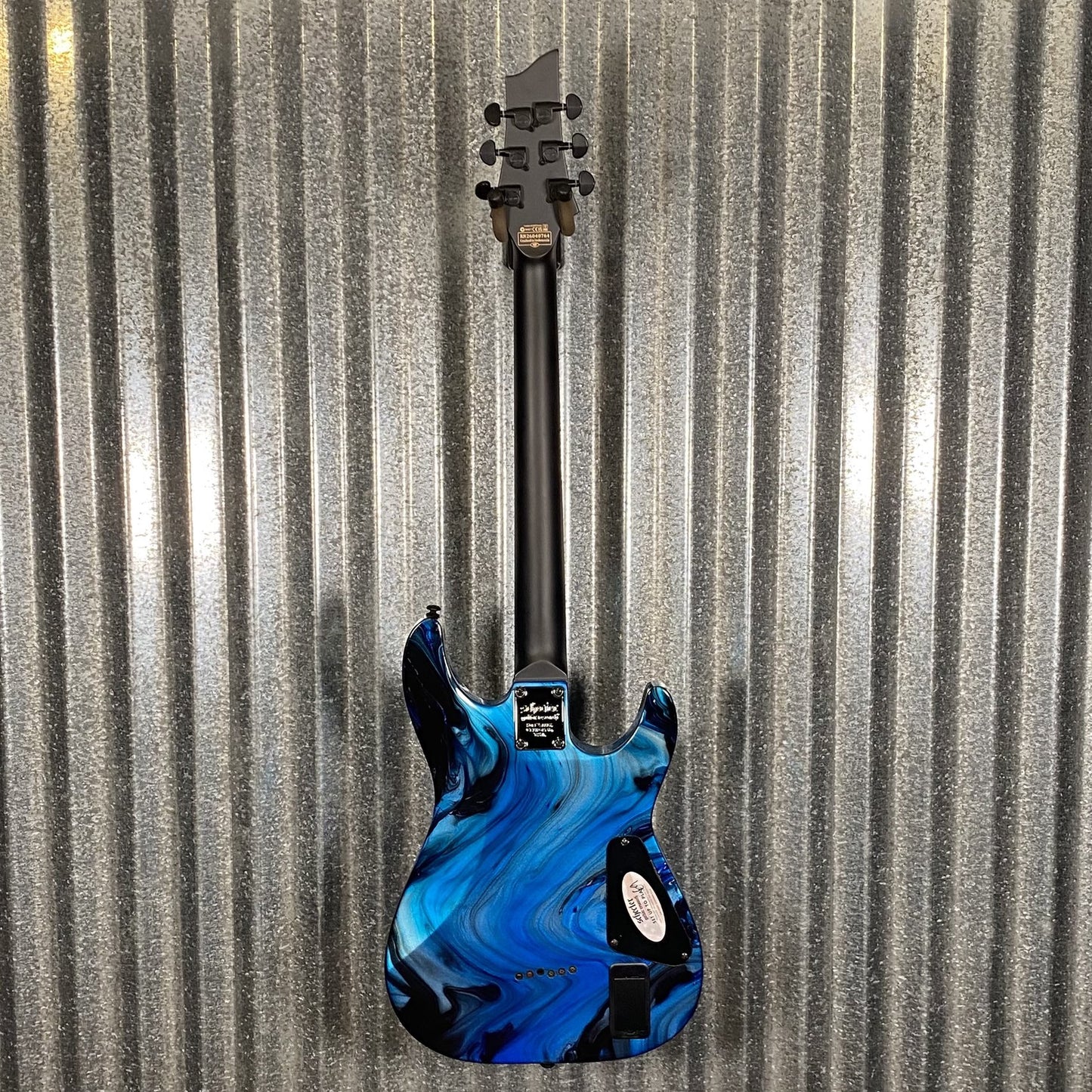 Schecter C-1 Hydro Dip Midnight Tide Guitar Left Hand #0764
