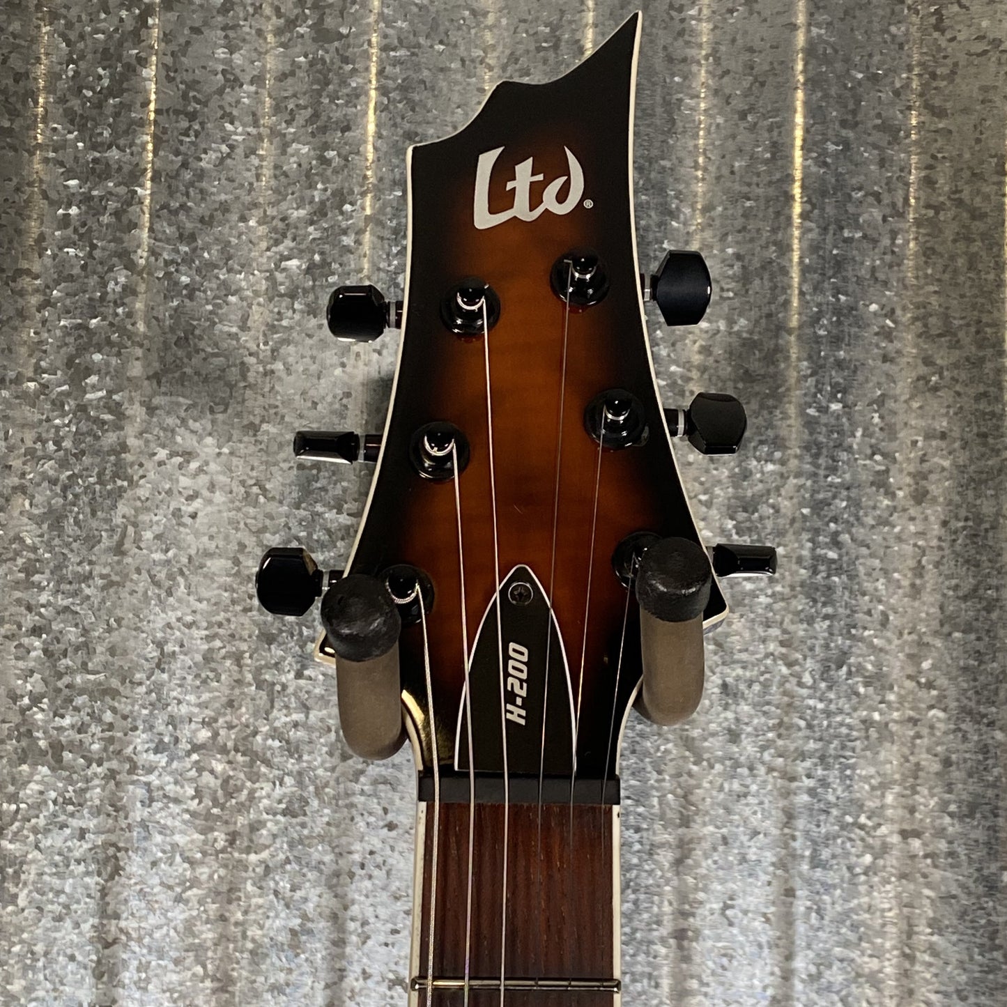 ESP LTD H-200 Flame Top Dark Brown Sunburst Guitar H200FMDBSB #2092 Used