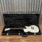 ESP LTD EC Arctic Metal Snow White Satin Guitar & Case #0589 Used