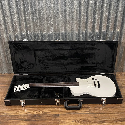 ESP LTD EC Arctic Metal Snow White Satin Guitar & Case #0589 Used