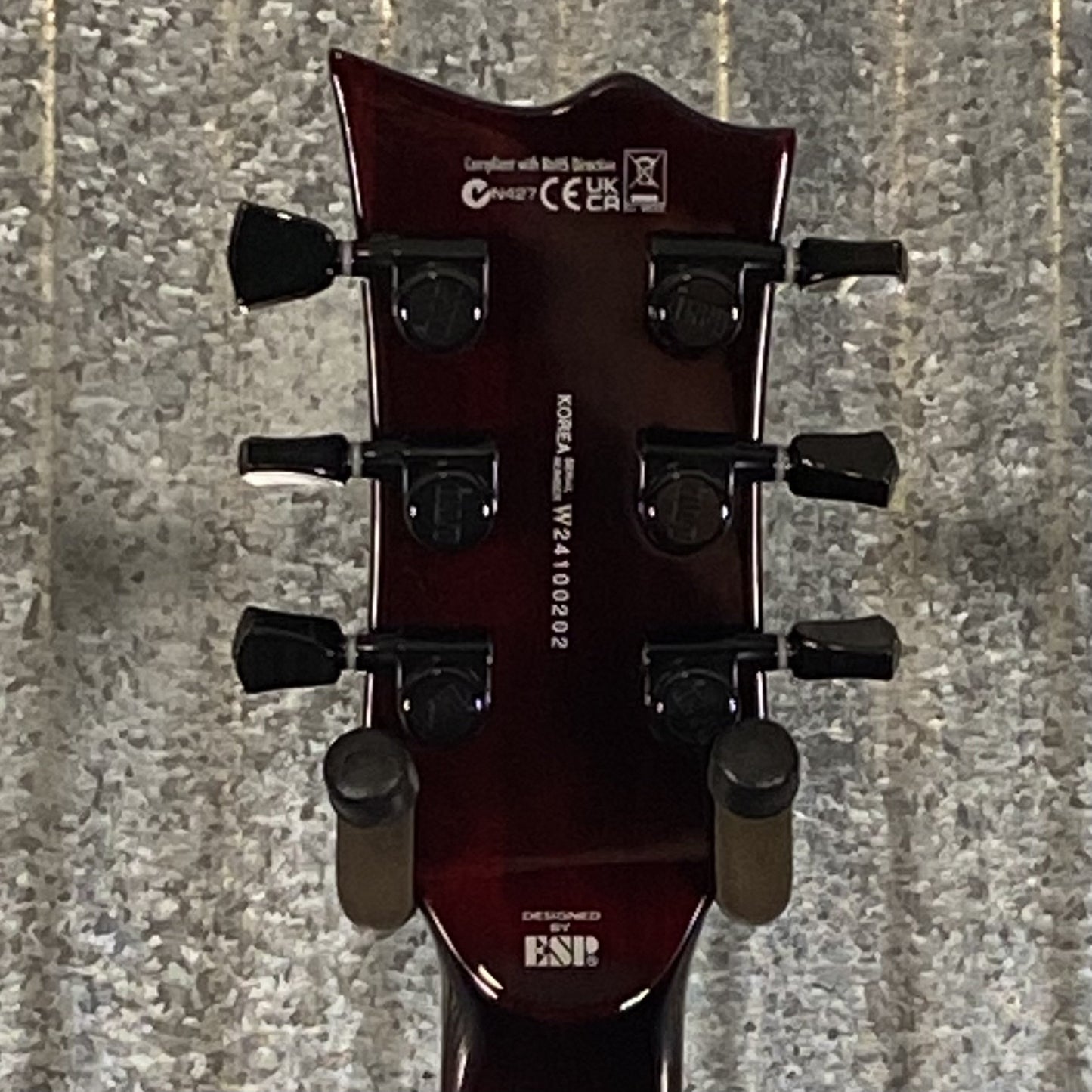 ESP LTD EC-1000 QM Quilt Top See Thru Black Cherry Fluence Guitar & Case #0202  Used