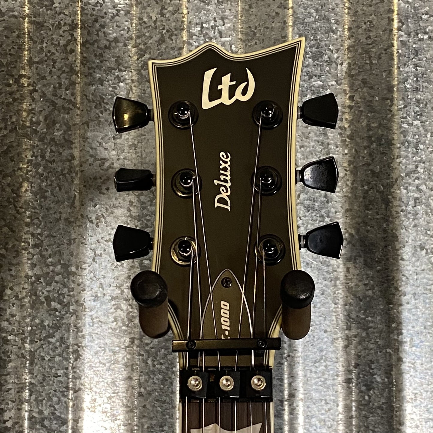 ESP LTD EC-1000 FR Floyd Rose Black Satin EMG Guitar & Case #1888 Used