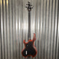 ESP LTD Fred Leclercq FL-4 Black Red Burst Satin 4 String Bass & Case FL4BLKREDBS #0302 Used