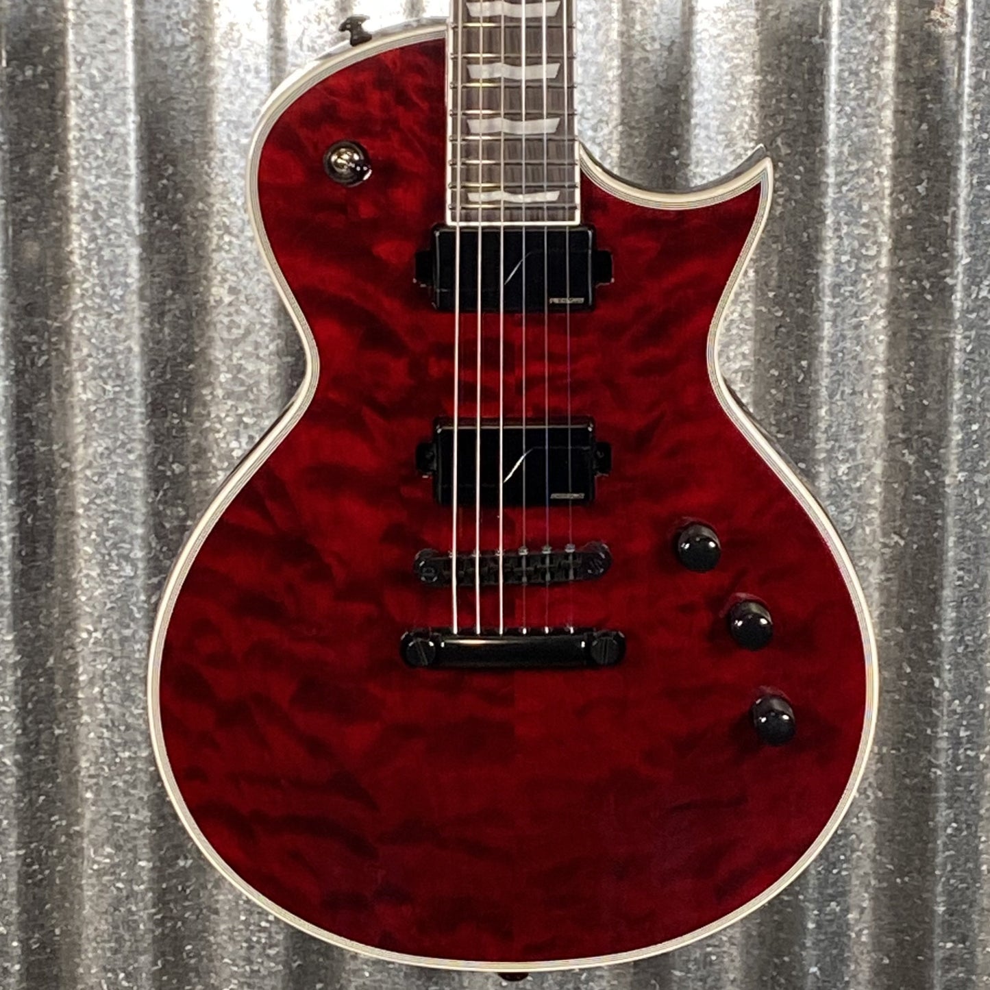 ESP LTD EC-1000 QM Quilt Top See Thru Black Cherry Fluence Guitar EC1000QMSTBC #0183 Used