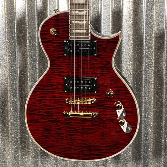 ESP LTD EC-1000T CMT See Thru Black Cherry Guitar #1172 Used