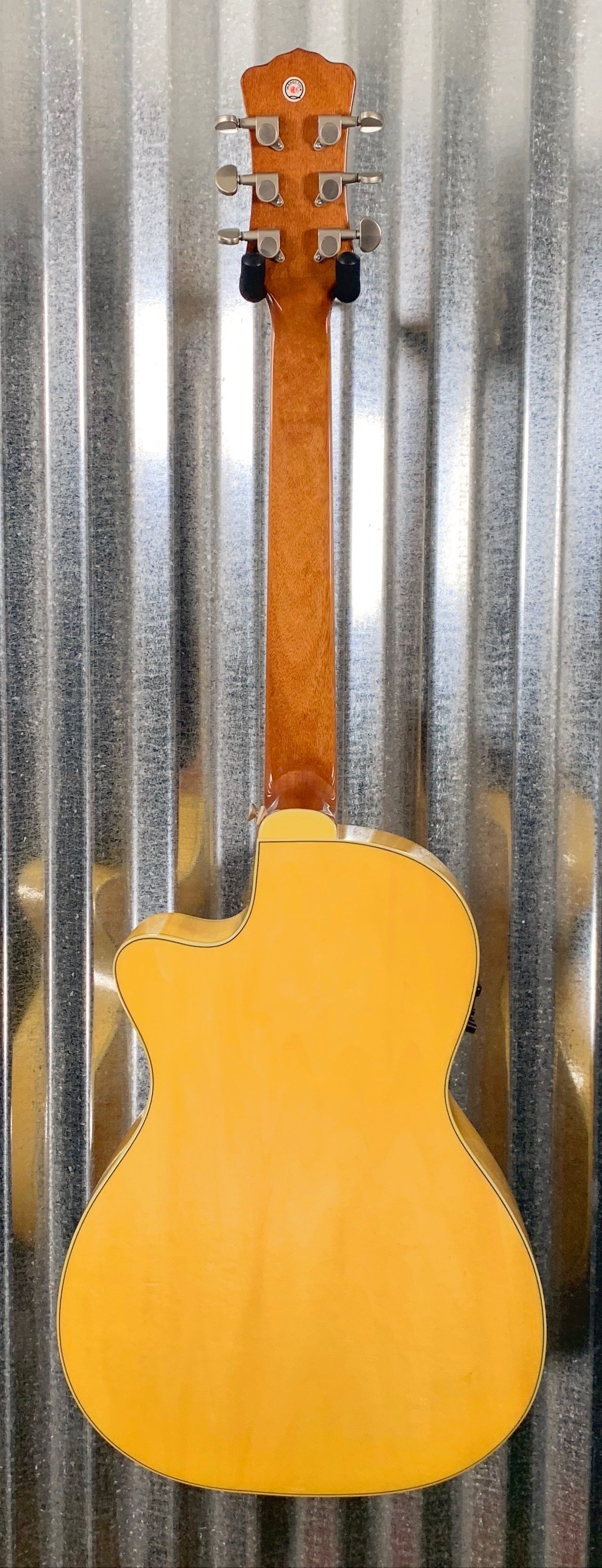 LUNA FAU HUM Fauna Hummingbird Quilt Maple Acoustic Electric Parlor Guitar & Bag #8120 Used