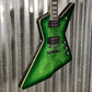 Westcreek Revenge Explorer Flame Transparent Green Burst Guitar #0426 Used