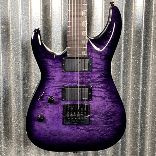 ESP LTD H-1000 Evertune See Through Purple Fishman Guitar Left Hand #1401 Used