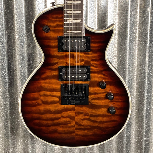 ESP LTD EC-1000 Evertune Bridge Dark Brown Sunburst Guitar & Bag EC1000ETQMDBSB #1524 B Stock