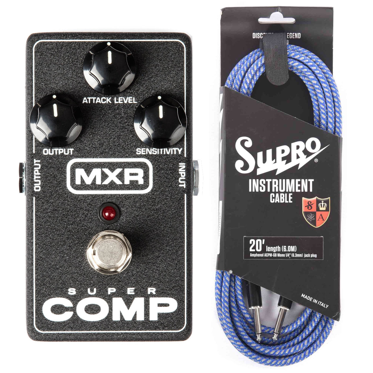 Dunlop MXR M132 Super Comp Compressor Guitar Effects Pedal + FREE Supro 20'  Cable