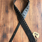 Levy's M12SPOV-BLK 2" Adjsutable Veg-Tan Leather Guitar & Bass Strap Black