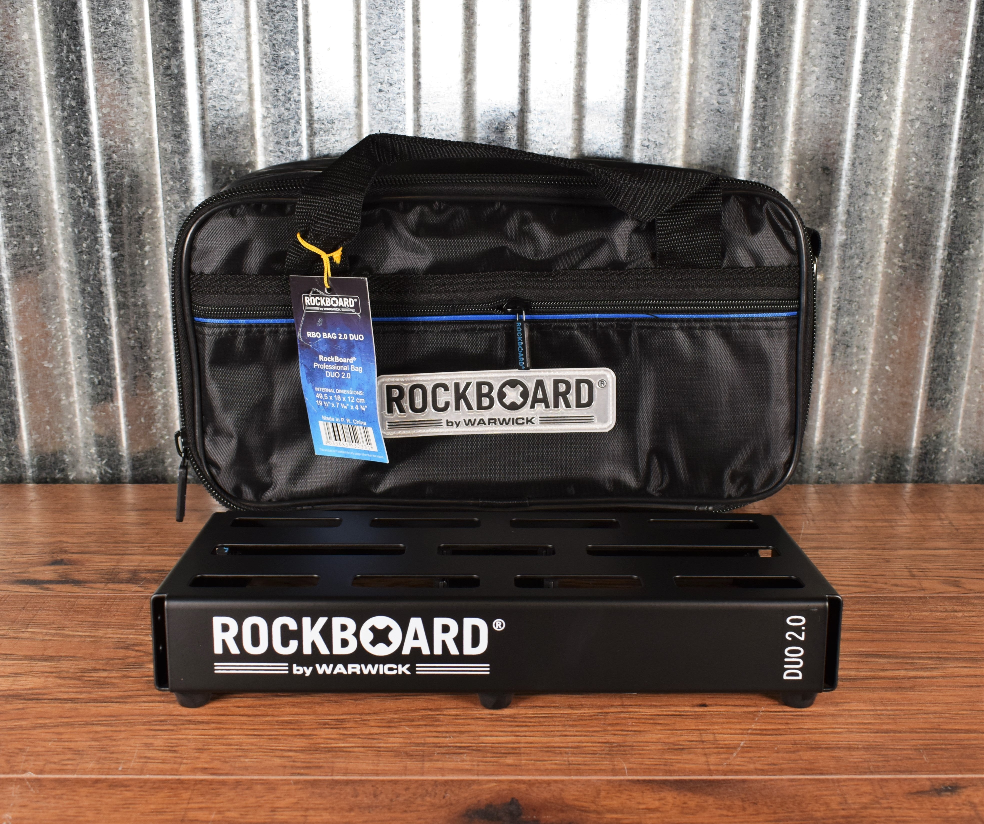 Warwick Rockboard Duo 2.0 B Guitar Effect Pedalboard & Gig Bag