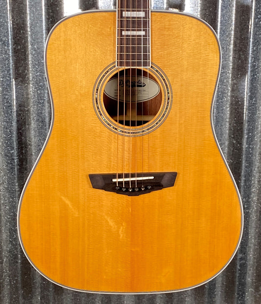 D'Angelico Premier Lexington Dreadnought E Vintage Natural Acoustic Electric Guitar #3939