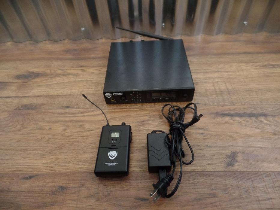 Nady PEM-1000 Wireless In-Ear Monitoring System 100 UHF Channels For Parts Only