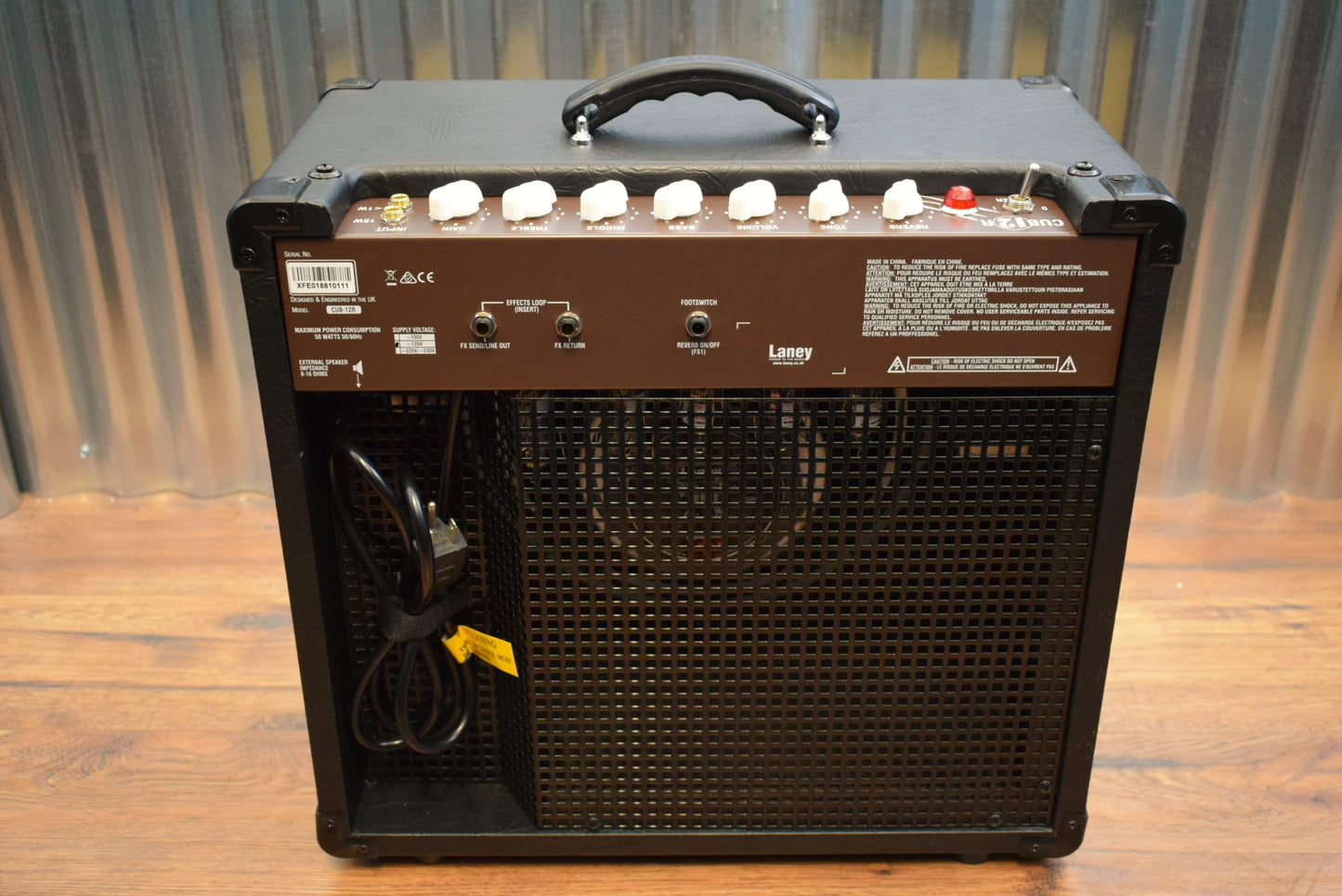 Laney CUB 12R Class AB 15 Watt Tube 12" Reverb Guitar Combo Amplifier Demo