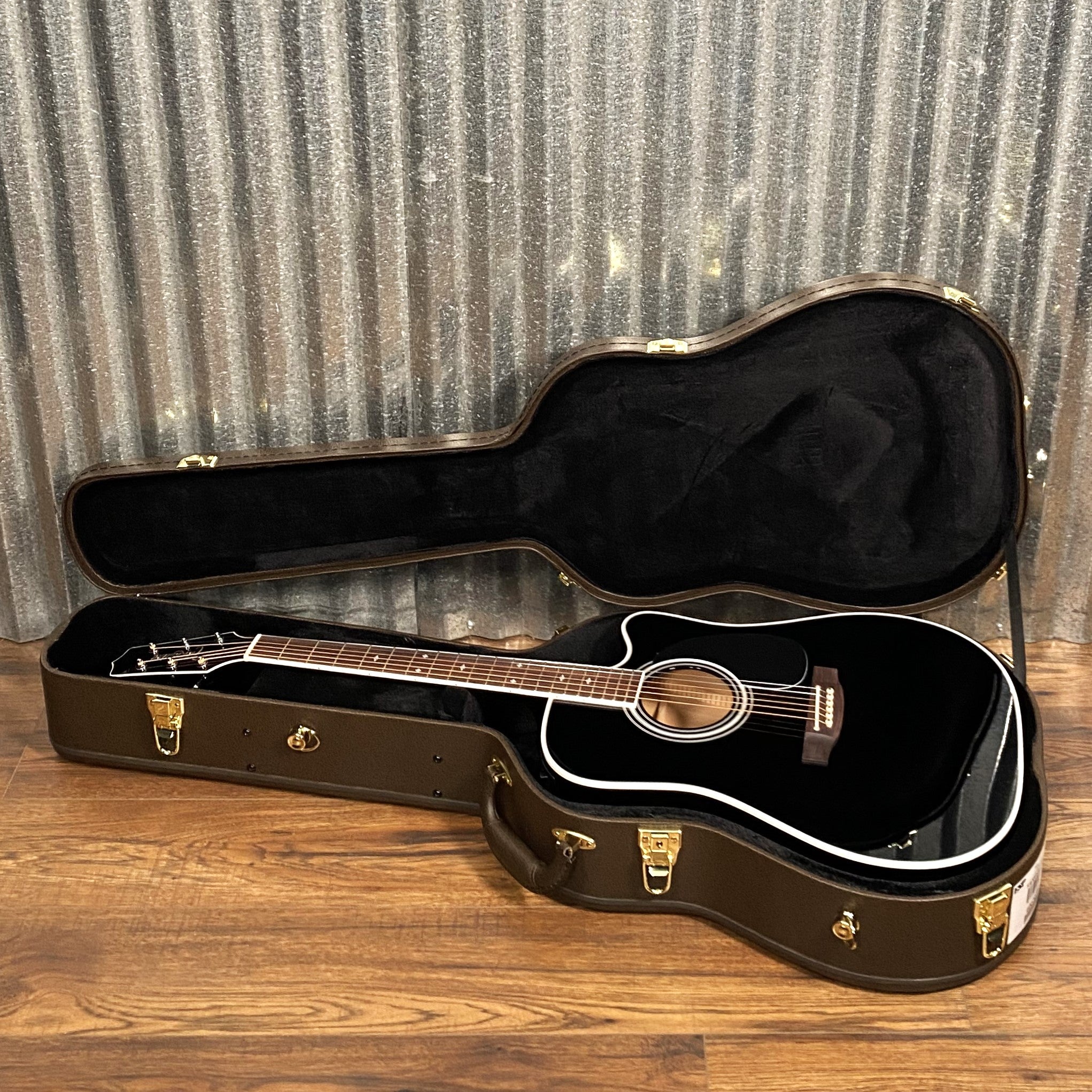 Takamine EF341SC Cutaway Acoustic Electric Guitar Black & Case Japan #0793