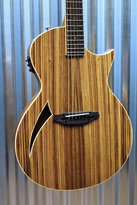 ESP LTD TL-6Z Thinline Acoustic Electric Zebrawood Guitar & Hardshell Case #2768