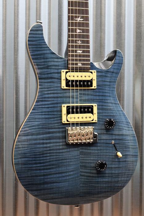 PRS Paul Reed Smith SE Custom 24 Flame Whale Blue Tremolo Guitar & Gig Bag #539