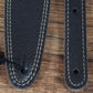 LM Products CLUB-BR Leather Double Stiched Guitar Strap Dark Brown