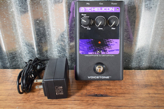 TC Helicon Voicetone X1 Megaphone & Distortion Vocal Effect Pedal Used