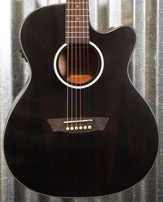 Washburn Deep Forest Ebony Ace Acoustic Electric Guitar DFEACE-U #5524