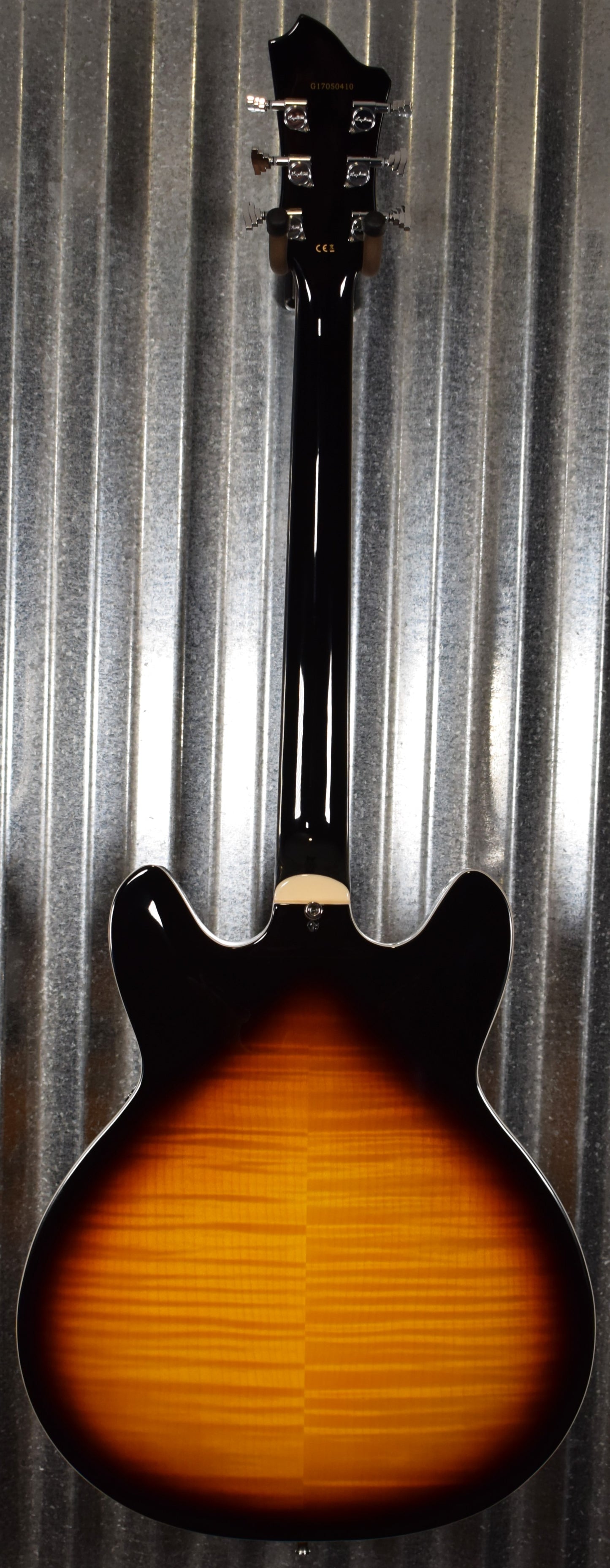 Hagstrom Super VIking Tobacco Sunburst Semi-Hollow Guitar & Case #0410 Used