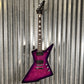 Westcreek Revenge Explorer Flame Transparent Purple Burst Guitar #0280 Used