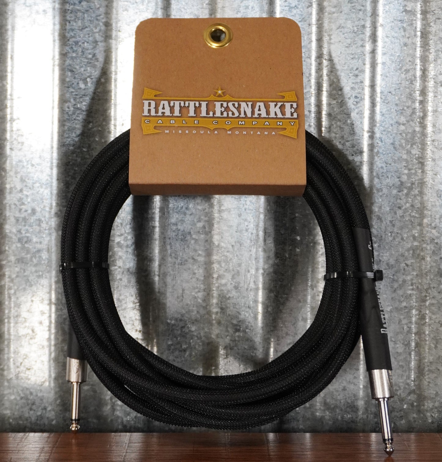 Rattlesnake Cable Co 20-ST-BK-S-NN 20' Standard Cable Black Straight Plugs