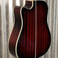 D'Angelico Premier Bowery Dreadnought CE Trans Black Cherry Acoustic Electric Guitar #2025