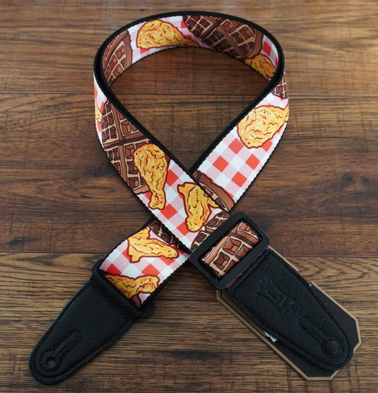 Levy's MPD2-118 2” Polyester Guitar Bass Strap with Chicken & Waffles Motif
