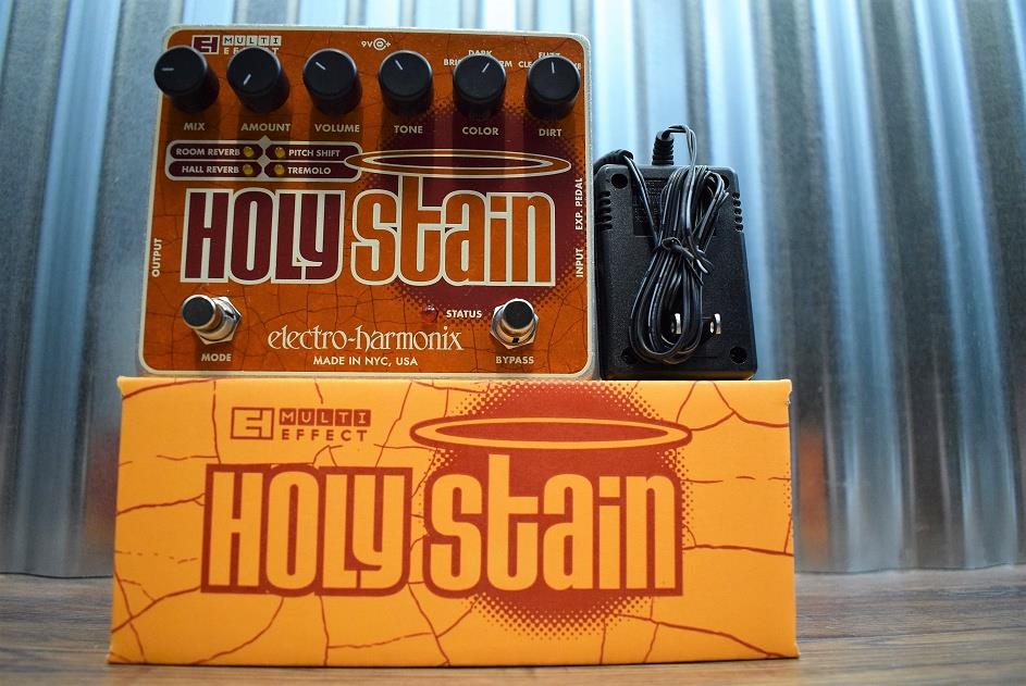 Electro-Harmonix EHX Holy Stain Reverb Pitch Shift Tremolo Guitar Effect Pedal