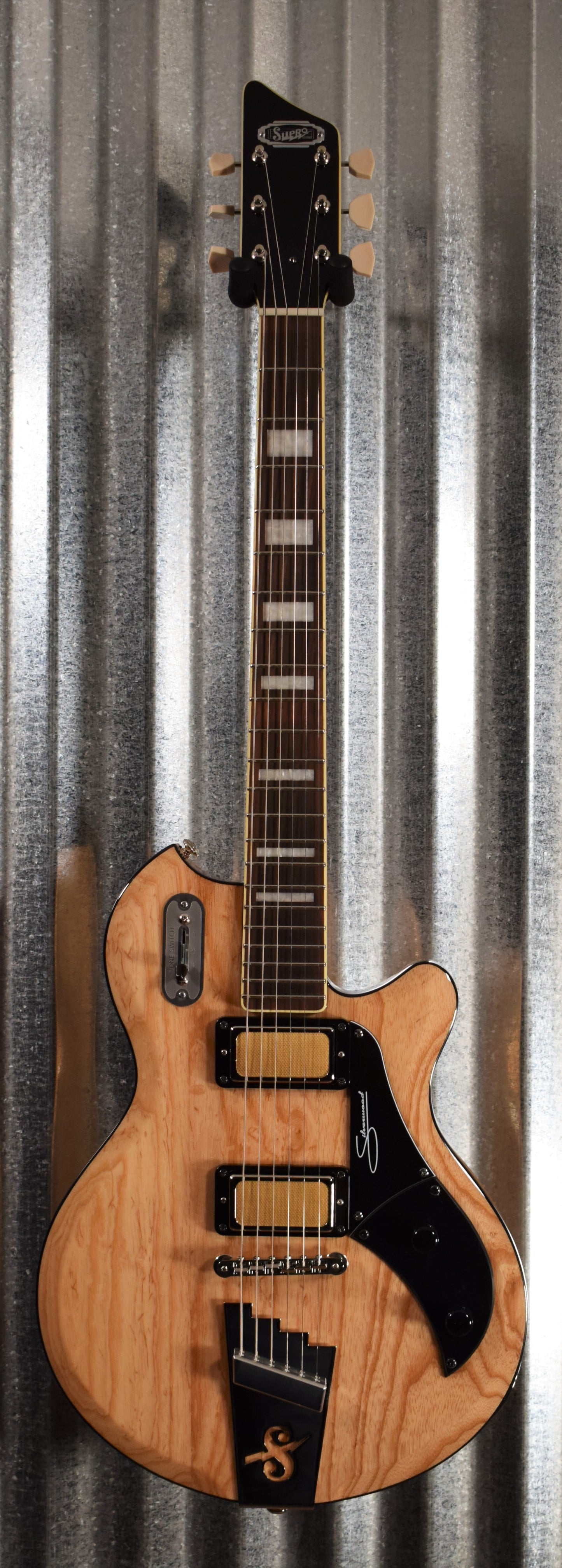 Supro 1296AN Silverwood Natural Ash Guitar & Bag #0433