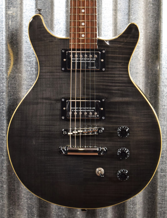 Hamer Archtop Flame Trans Black Double Cut Electric Guitar SATF-TBK #0662 B Stock