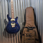 PRS Paul Reed Smith SE Custom 24 Flame Whale Blue Tremolo Guitar & Gig Bag #9063