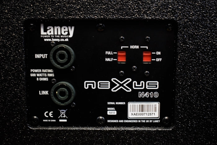 Laney N410 4x10" 600 Watts Bass Guitar Amplifier Speaker Cabinet