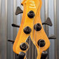 ESP LTD Stream-1005 5 String Flame Top Neck Through Honey Natural Bass & Case #9