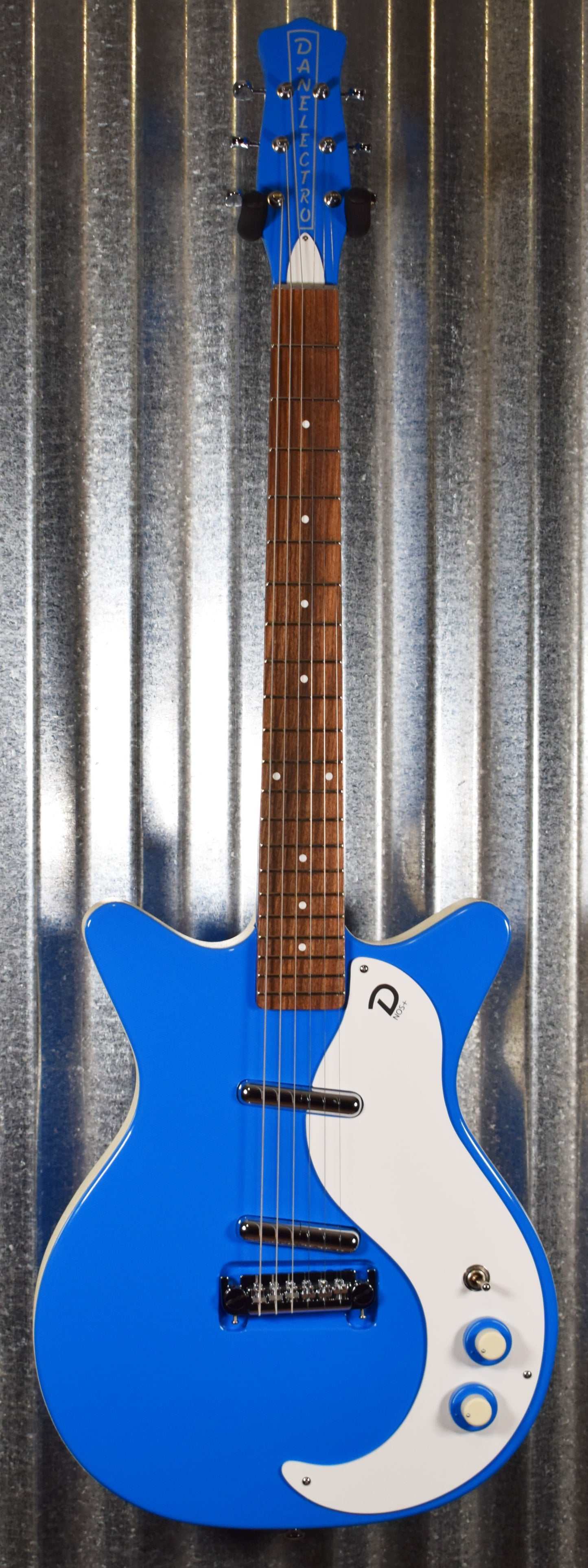 Danelectro '59M NOS+ Go-Go Blue Vintage Style Electric Guitar #5282