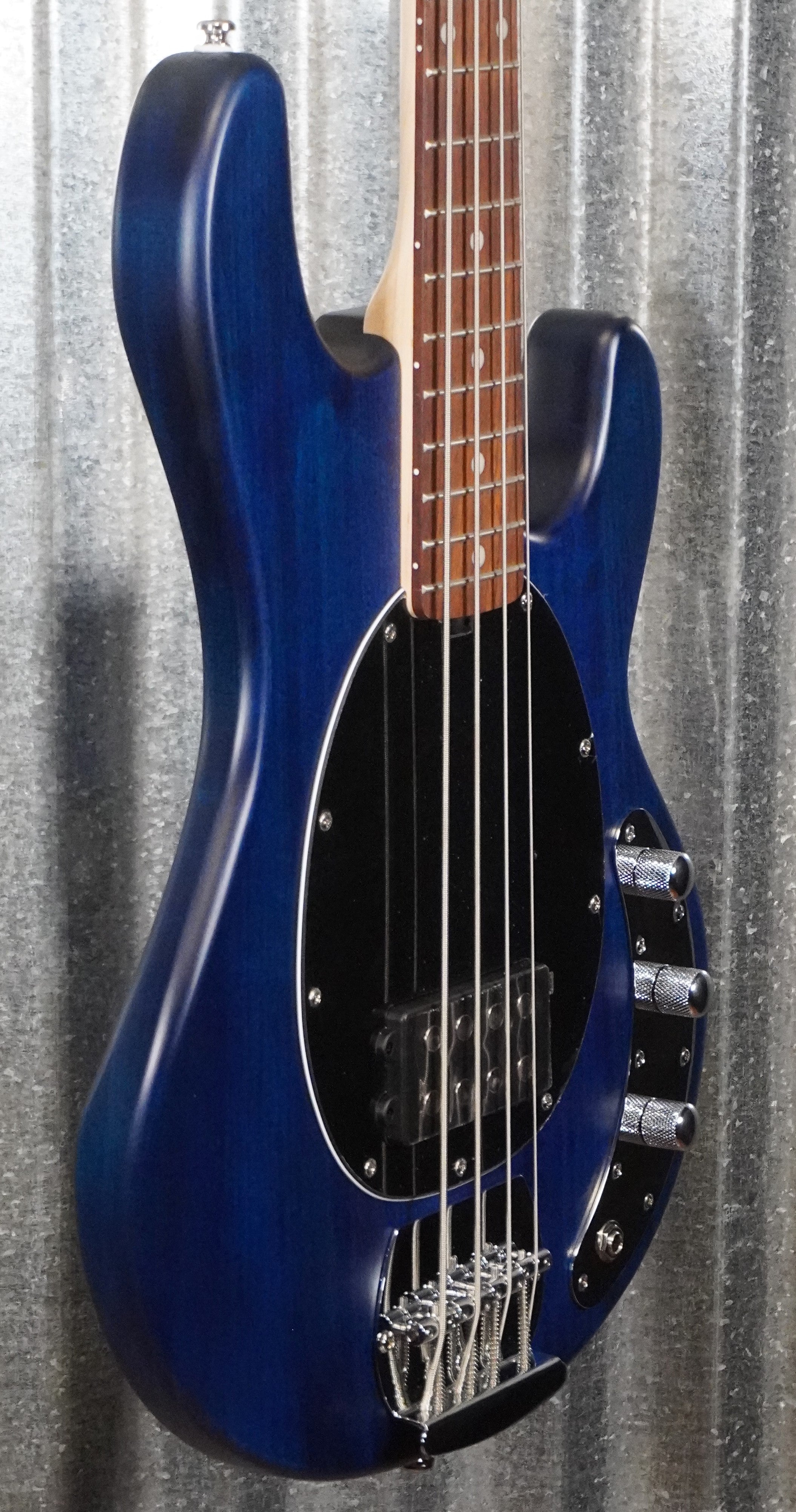 Sterling by Music Man Stingray 4 String Bass Trans Blue Satin Bass  RAY4-TBLS-R1 #3949