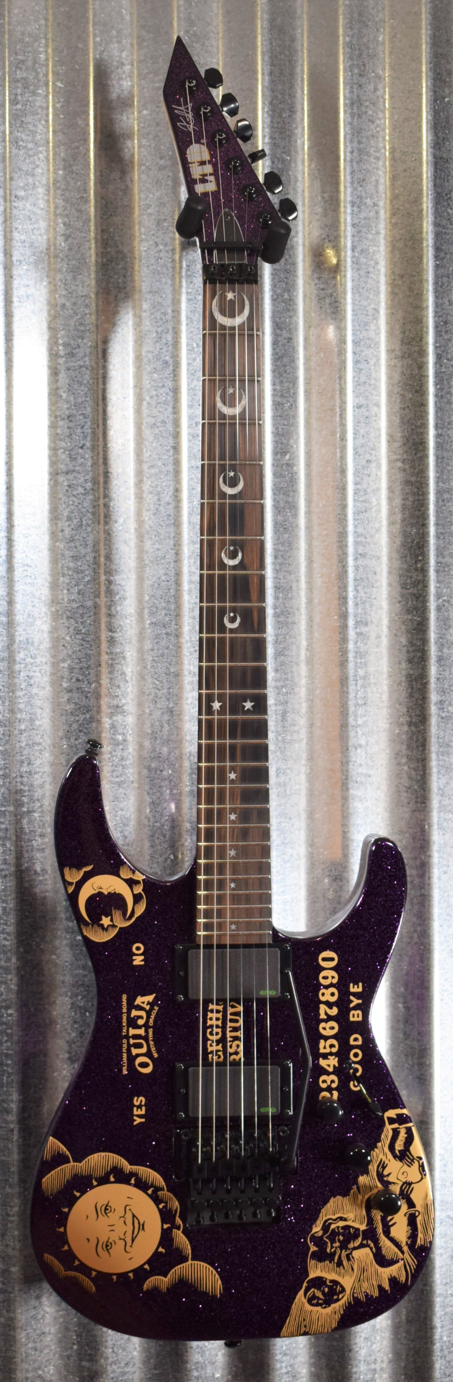 ESP LTD Kirk Hammett Sparkle Ouija Purple EMG Limited Edition Guitar & Case #149