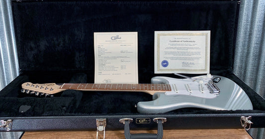 G&L USA Fullerton Custom Legacy Silver Metallic Guitar & Case 2018 #4186