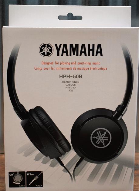 Yamaha HPH-50B Black Padded On Ear Closed Back Headphones *