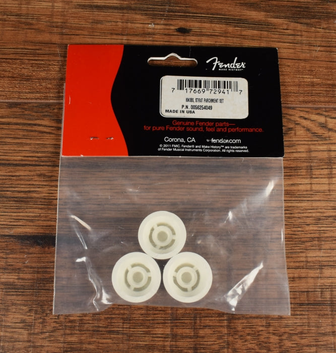 Fender Genuine Stratocaster Guitar Knob Set Parchment 005-6254-049