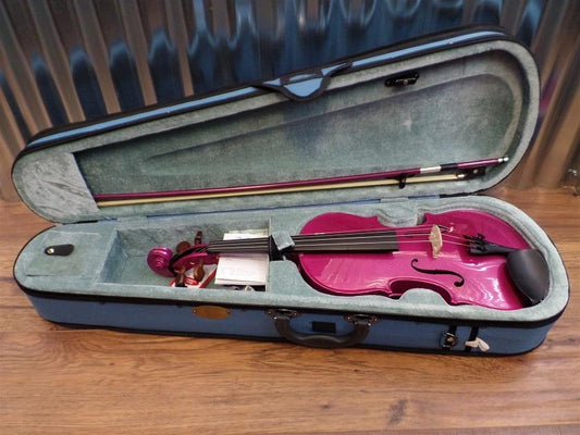 Stentor Harlequin Series 4/4 Violin Pink with Bow & Case #1024 *