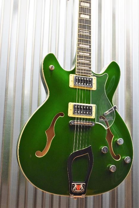 Hagstrom Viking Deluxe Custom VIKDLXCUS Emerald Green Semi Hollow Guitar #278