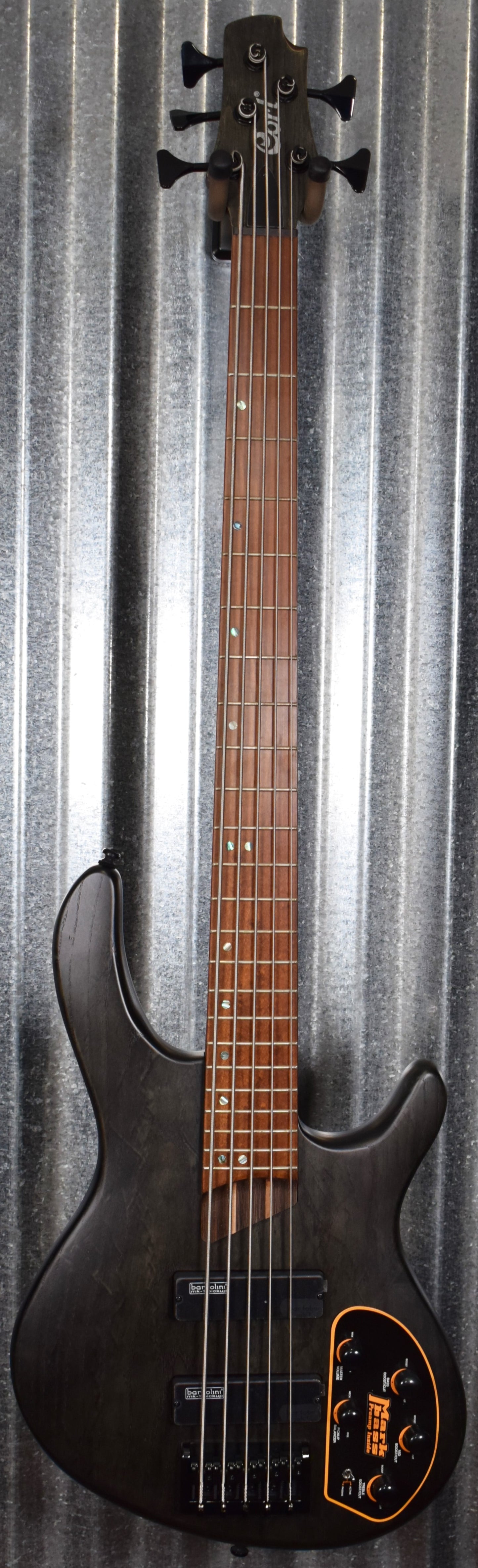Cort Artisan B5 Plus AS RM 5 String Bass Roasted Neck Open Pore Trans Black #7619