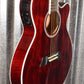 Takamine TSP158C See Thru Red Thinline Acoustic Electric Guitar & Case TSP158CSTR #0247 Used